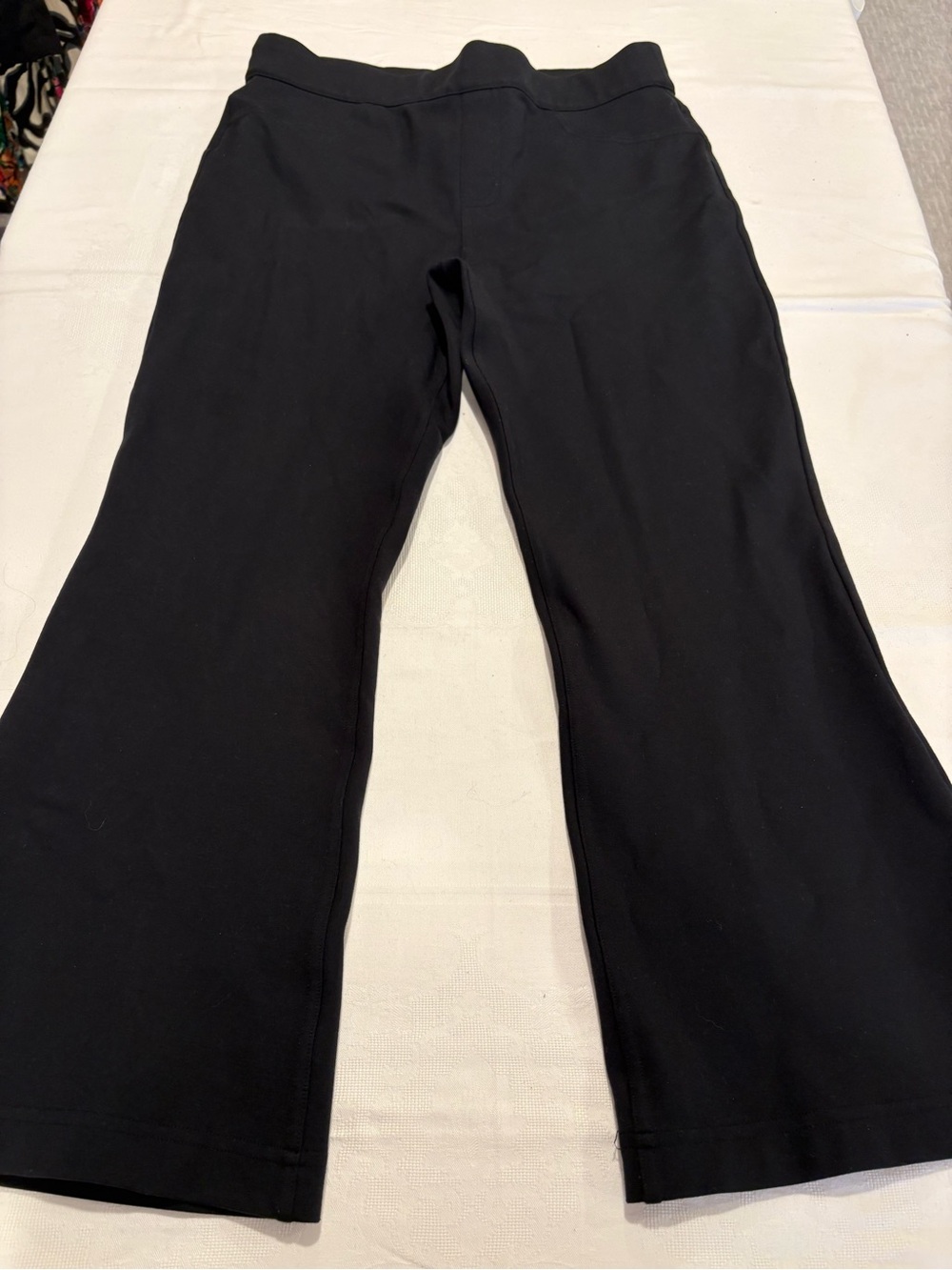 SPANX Black Wide-Leg Pull-On Pants